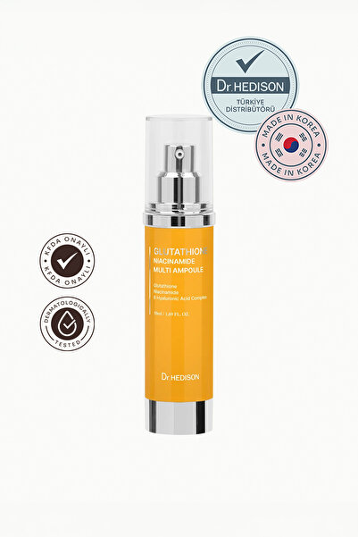 Dr. HEDISON Glutatyon ve Niasinamidli Aydınlatıcı Yüz Ampulü 50 ml – Glutathi...