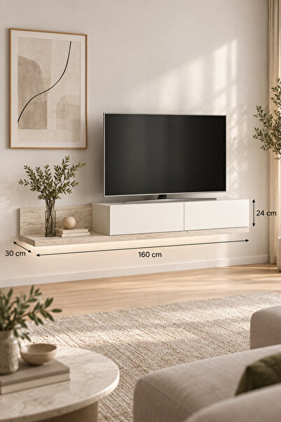 homeizi Nora Asma Tv Ünitesi - Aytaşı/Traverten