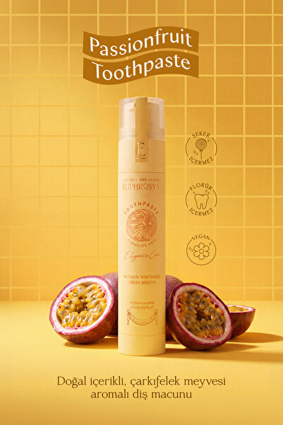 Passion Fruit Aromalı Doğal Diş Macunu | Hydroxyapatite | Florürsüz | Egzotik Ferahlık