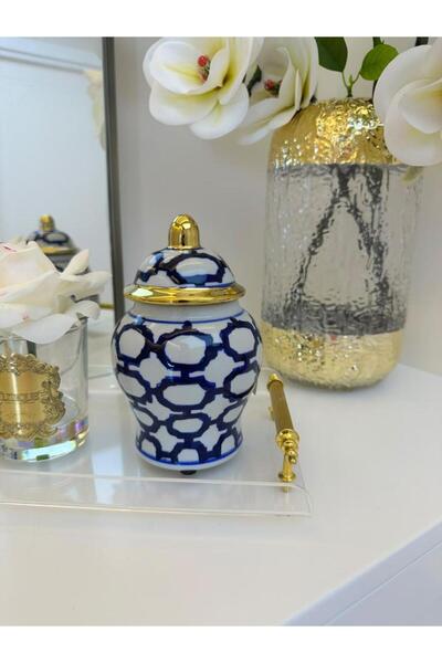 PEKİBU MİNİ PORSELEN KÜP BLUE BLANC 16 CM