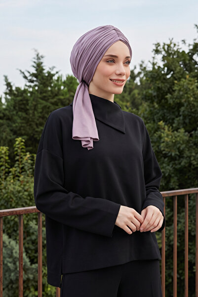 Aisha's Design Βαμβακερός σκούφος με κορδόνι περίσφιξης, B-1, Λιλά