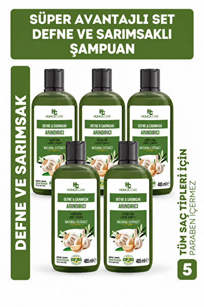 Hunca Care Defne Ve Sarımsaklı Şampuan, Saç Dökülmesine Karşı Yardımcı 485 ml...