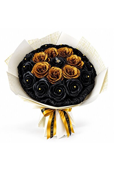 velve Glitter floral μπουκέτο με 21 τριαντάφυλλα, διακοσμημένο με γκλίτερ, μα...