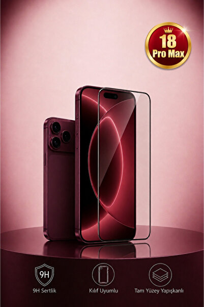 Balerion Apple Iphone 18 Pro Max 6d Tam Kaplama (ANTİ STATİK) Ahize Toz korum...