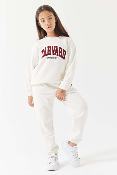 PAULMARK Girls' Printed Detailed Sweatpants
