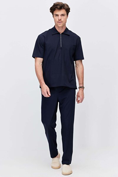 PAULMARK Men's Elastic Waist Pants and Tie-Detail Jogger Pants Pants