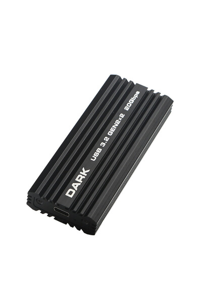 Dark USB3.2 Gen2 Type-C - M.2 NVMe & SATA NGFF SSD LED Dokunmatik Ekranlı Dis...