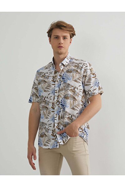 PAULMARK Patterned Short Sleeve Shirt