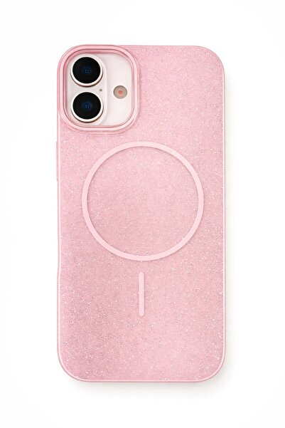 Vissona iPhone 16 Kılıf – MagSafe Uyumlu – Simli Lüks Silikon Telefon Kılıfı