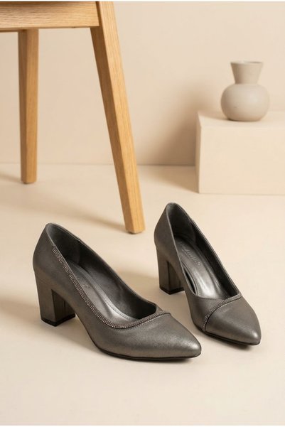 MERVESTORE Stone Striped Heeled Shoes