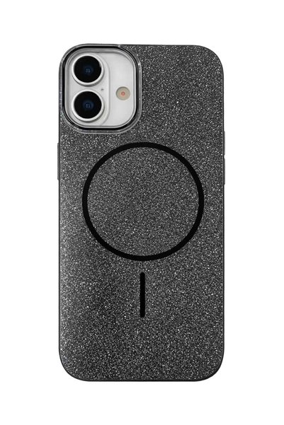 Vissona iPhone 16 Plus Kılıf – MagSafe Uyumlu – Simli Lüks Silikon Telefon Kı...