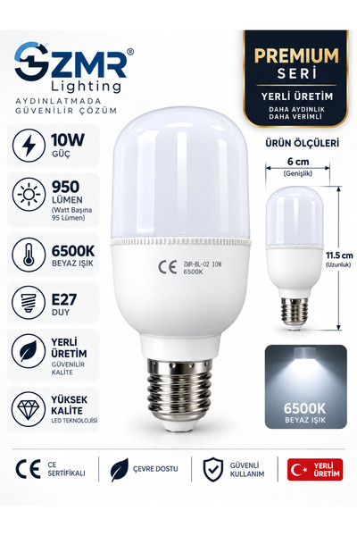 Dila’s home 10 Watt | Led Ampül | 6500K Beyaz Işık | Güçlü Işık | Mini Torch ...