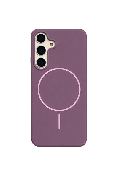 Vissona Samsung Galaxy S24 Kılıf – İçi Kadife – MagSafe Uyumlu – Gül Kurusu R...