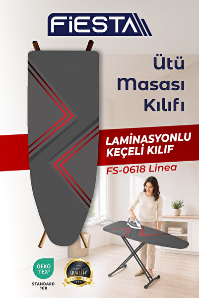 Fiesta FS-0618 Linea Dijital Baskı Ütü Masası Kılıfı Örtüsü Bezi (KALIN KEÇE HEDİYELİ)