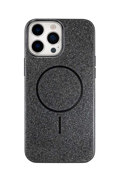 Vissona iPhone 14 Pro Kılıf – MagSafe Uyumlu – Simli Lüks Silikon Telefon Kılıfı