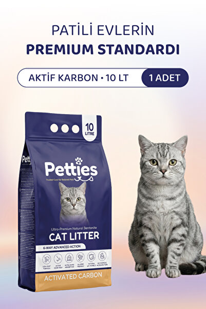 Petties Trusted Care For Beloved Pets Petties Aktif Karbonlu Kedi Kumu 10 LT