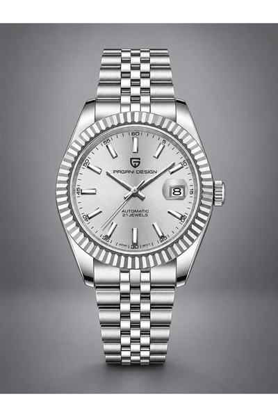 Pagani design PD-1645 Datejust Otomatik Erkek Kol Saati - Gri