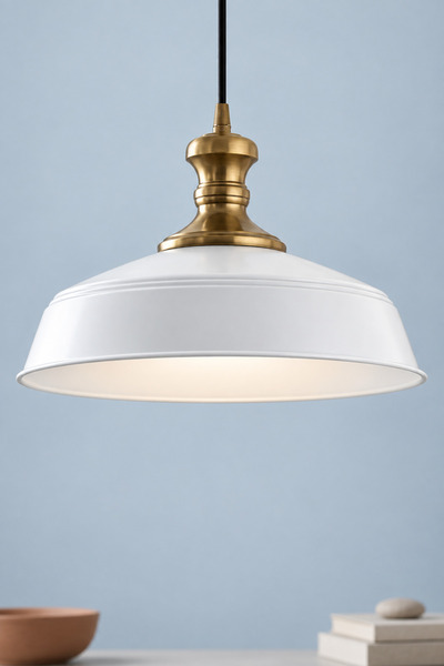 LUMINZO Artem Bohem Metal Eskitme Aksesuar Beyaz Metal Sarkıt 35 Cm Avize Yem...