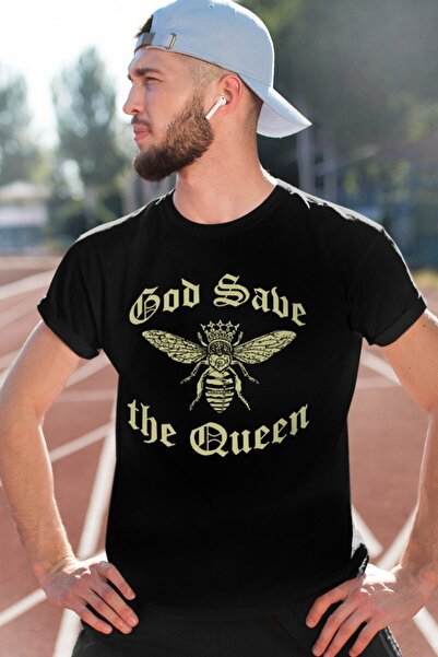 ROCKANDROLL Ανδρικό κοντομάνικο μπλουζάκι Queen Bee μαύρο