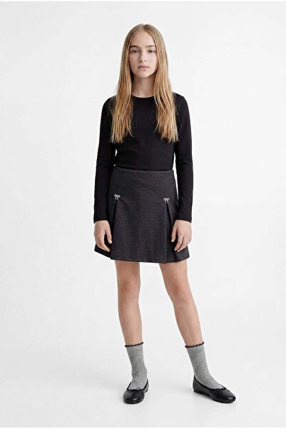 PAULMARK Girl's Corded Fabric Round Neck Blouse