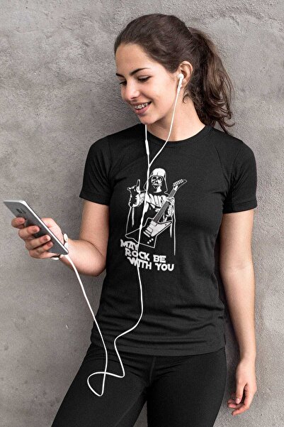 ROCKANDROLL Roker Darth Vader crna majica kratkih rukava za žene|dame