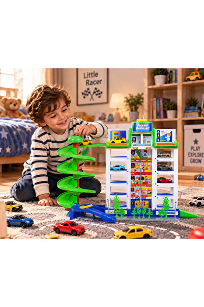 Toysan Elevator Garage Set Elevator Parking Lot 3 Cars