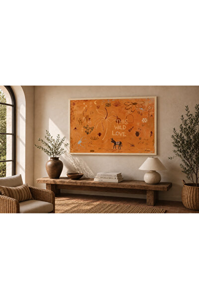 Boho wellness studio – This Wild Love Bohem Çöl Sanatı Çerçeveli MDF Poster T...