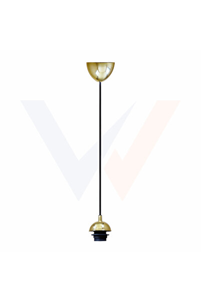 MetoTechs Kablolu Krom Gold Renkli Sarkıt Avize Duyu - Standart E27 Duy