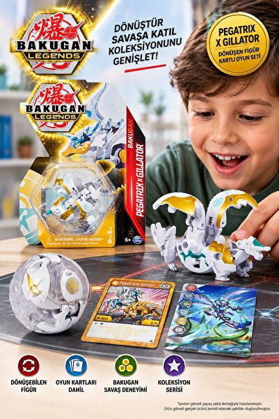 TOYFEST Bakugan Legends Pegatrix x Gillator Dönüşen Figür Kartlı BakuCore Oyu...