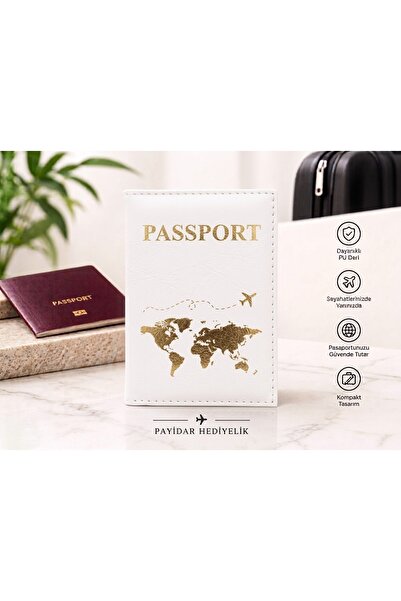 Payidar Hediyelik BEYAZ PASAPORT/CÜZDAN/RUHSAT KILIFI