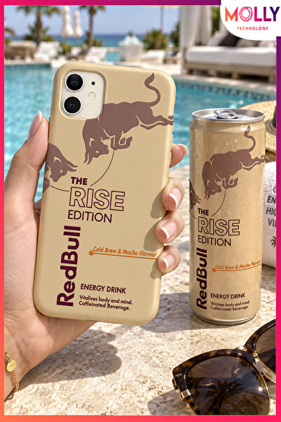 Molly iPhone 11 İçin Bej Redbull The Rise Edition Desenli İçi Kadife Silikon ...