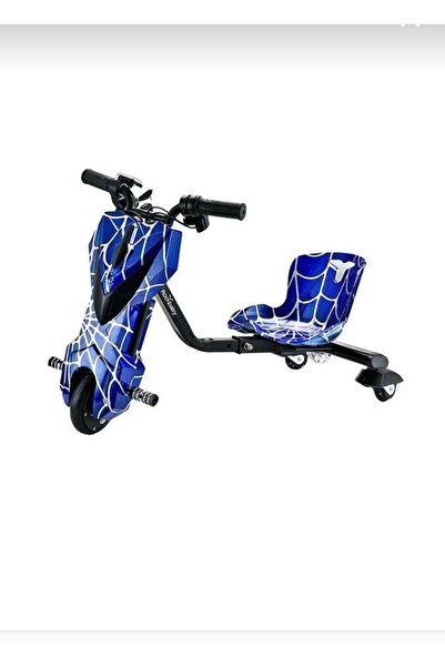 Generic Brand Spiderman 3 Wheels Electric Drift Scooter for Kids - Blue