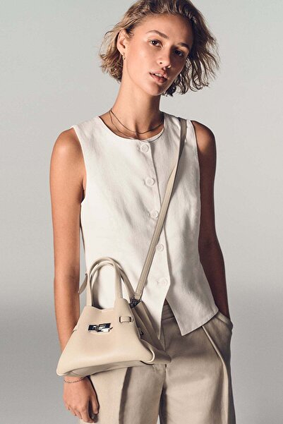 Dkny BRYAR SMALL SATCHEL BAG-BEIGE-N/S