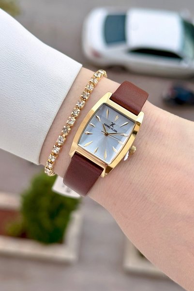 Daniel Klein Kasası Altın Kordonu Kahverengi Renk 23 Mm 2 Yıl Garantili Kadın...