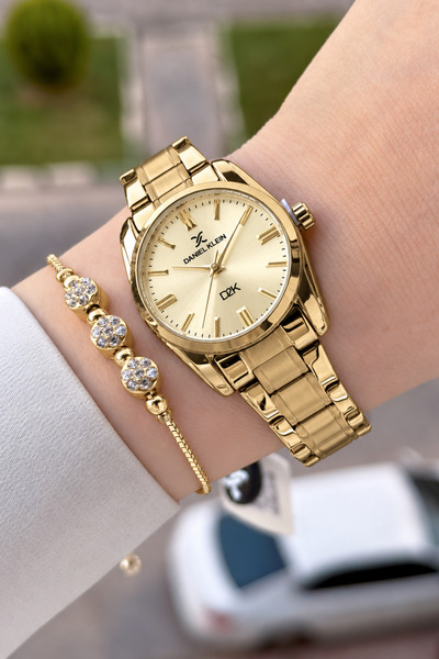 Daniel Klein Kadranı Sarı Kordonu Gold Renk 30 Mm Hediye Paketli Kadın Kol Saati
