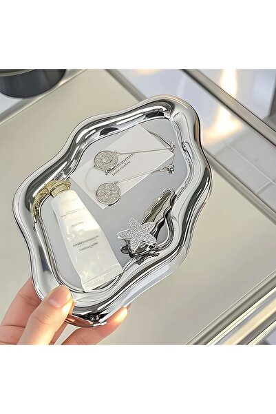 Choice1 Silver 1 Large Jewelry Tray - Elegant Cloud-Shaped Hexagonal Design, ...