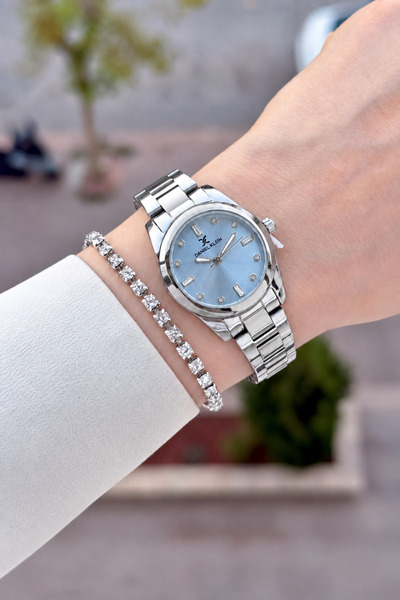 Daniel Klein Kadranı Mavi Kordonu Gri Renk 28 Mm Görseldeki İle Aynı Kadın Ko...