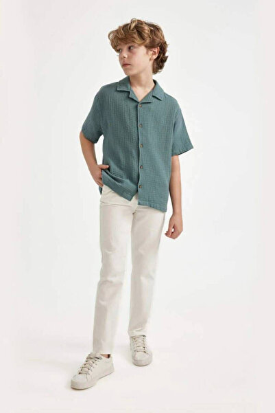 DeFacto Boy's Standard Leg Linen Look Trousers C2981A824SM