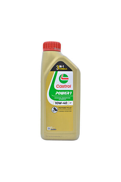 CASTROL Power1 10W-40 4T 4 Zamanlı Motosiklet Motor Yağı 1 Litre (JASO MA2)