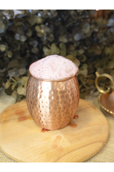 Bakır Concept Copper Cup Chubby Cocktail Hammer Forged Model Matte Copper Color