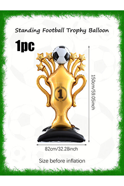 Choice Other 1pc trophy 1pc Standing Football Trophy Aluminum Film Balloon, S...