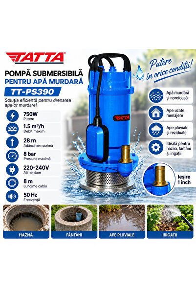 Tatta Pompă submersibilă pentru apă murdară TT-PS390