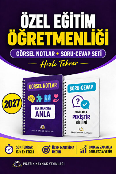 Pratik Kaynak Yayınları 2026 MEB-AGS ÖABT Özel Eğitim Öğretmenliği Görsel Not...