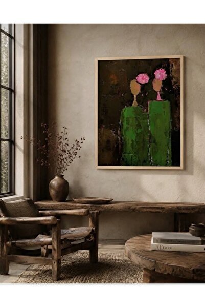 Boho wellness studio – Modern Figüratif Portre Çerçeveli MDF Sanat Tablosu