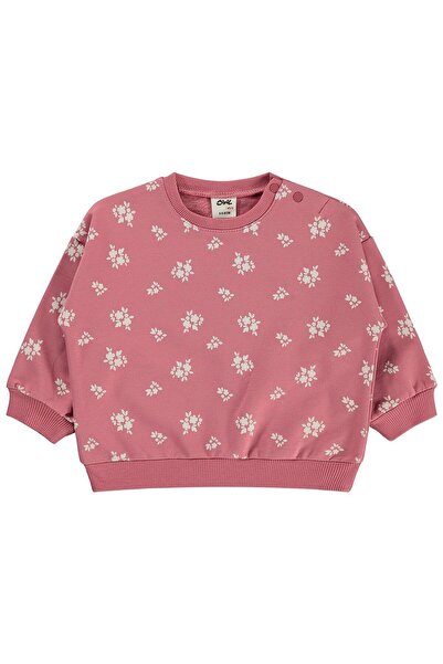 Civil Baby Çiçek Empirme Basic 6-18 Ay Sweatshirt - Pembe