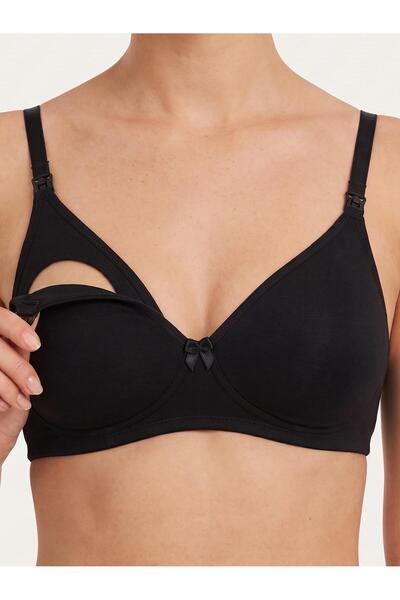 Kujju Lace Nursing Bra Covered - Black