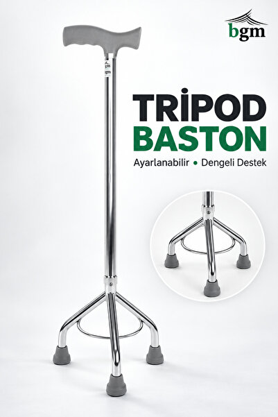 bgm Tripot 3 Ayaklı Denge Bastonu Ayarlanabilir Denge Bastonu Asa