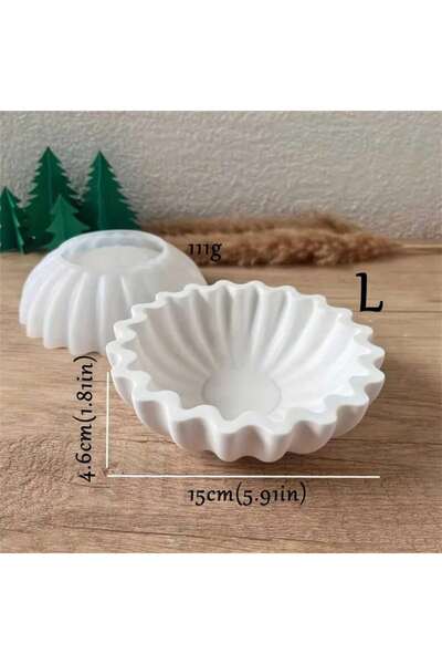 Choice1 large size Large/Medium Flower-Shaped Storage Bowl Silicone Mold, Rip...