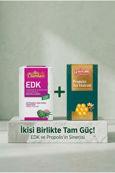 Arı damlası EDK Macun 230 g + Propolis Toz Ekstrakt 15 g | Enginar, Deve Dike...
