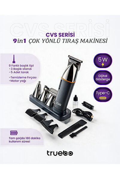 CVS - Truebo Serisi 9 in 1 Tüm Vücut Tıraş Makinesi